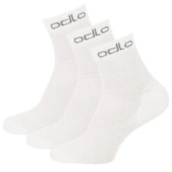 Odlo Active Quarter Socks 3-Pack - White