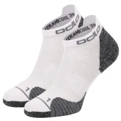 Odlo Ceramicool Ankle-Length Running Socks - 2-pack - White
