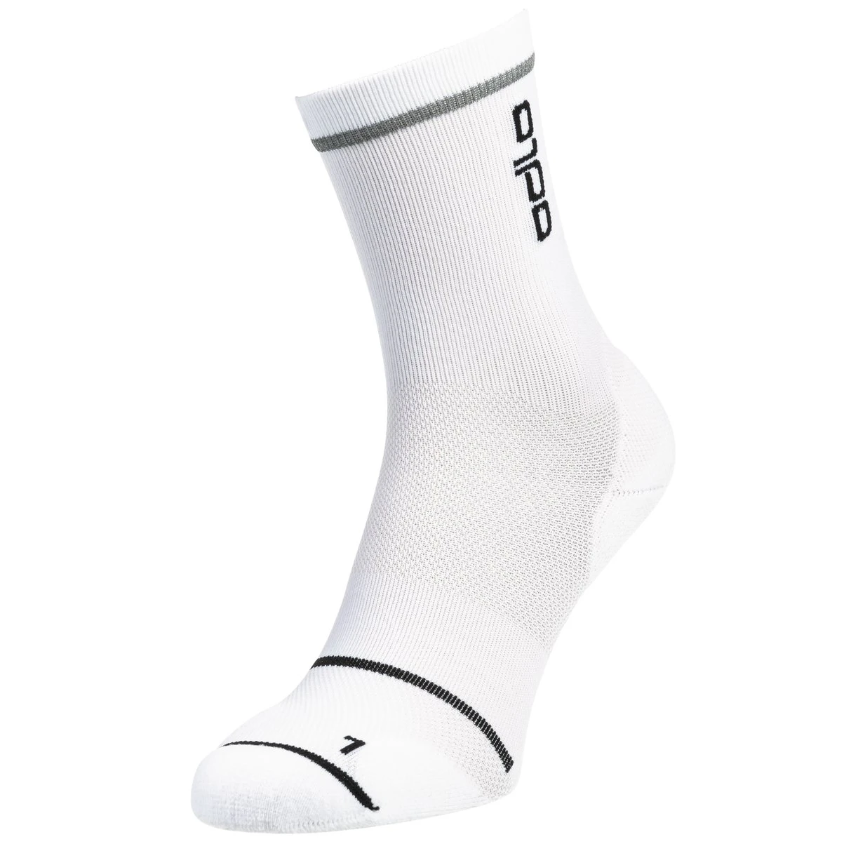 Odlo Ceramicool Reflective Micro Crew Cycling Socks - White