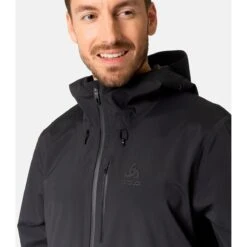 Odlo Ascent 3L Waterproof Hardshell Jacket Men - Black -Odlo odlo mens ascent 3l waterproof hardshell jacket black 2 1407393