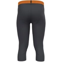 Odlo Revelstoke Performance Wool Warm 3/4 Base Layer Bottoms Men - India Ink Melange - Oriole -Odlo odlo mens revelstoke performance wool warm 3 4 bottoms india ink melange oriole 2 1570133