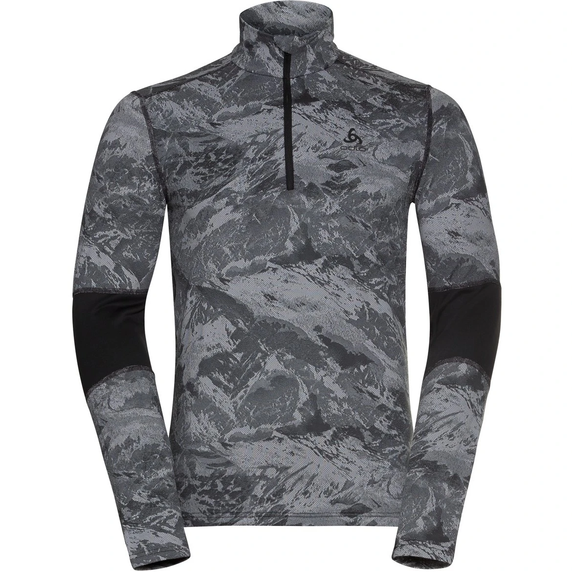 Odlo Whistler Half-Zip Turtleneck Long-Sleeve Base Layer Top Men - Black