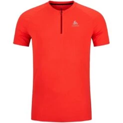 Odlo X-Alp Half-Zip Running T-Shirt Men - Firelight