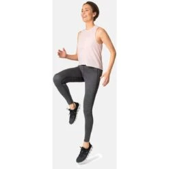 Odlo Active 365 Linencool Crew Neck Tank Top Women - Pale Mauve Melange -Odlo odlo womens active 365 linencool crew neck tank top pale mauve melange 1 1406378