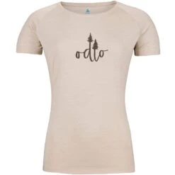Odlo Ascent Performance Wool 130 Trees T-Shirt Women - Silver Cloud Melange