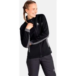 Odlo Brensholmen Cross-Country Jacket Women - Black - New Odlo Graphite Grey -Odlo odlo womens brensholmen jacket black new odlo graphite grey 1 1327885