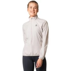 Odlo Essentials Light Reflective Running Jacket Women - Silver Cloud
