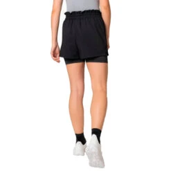 Odlo Active 365 2-in-1 5 Inch Shorts Women - Black -Odlo odlo womens essentials seamless running t shirt india ink melange 4 1523191