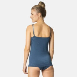 Odlo Natural Performance Wool 130 V-Neck Base Layer Singlet Women - Black -Odlo odlo womens natural performance wool 130 v neck singlet blue wing teal melange 2 1503673