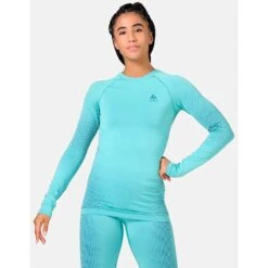 Odlo Performance Warm Long-Sleeve Base Layer Top Women - Blue Wing Teal - Polynya 4 Odlo Performance Warm Long-Sleeve Base Layer Top Women - Blue Wing Teal - Polynya -Odlo odlo womens performance warm eco long sleeve baselayer blue wing teal polynya 1 1328146