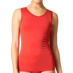 Odlo Performance X-Light V-Neck Base Layer Singlet Women - American Beauty -Odlo odlo womens performance x light eco v neck singlet american beauty 1408700