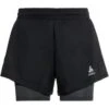 Odlo Women's Run Easy 5 Inch 2-in-1 Running Shorts - Black -Odlo odlo womens run easy 5 inch 2 in 1 running shorts black 1 1115403