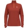 Odlo Run Easy Half-Zip Long-Sleeve Mid Layer Top Women - Cinnabar Melange -Odlo odlo womens run easy half zip long sleeve mid layer top cinnabar melange 1 1566206