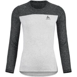 Odlo X-Alp Linencool Long Sleeve MTB Tee Women - Grey Melange - Black Melange