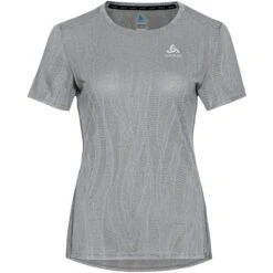 Odlo Zeroweight Engineered Chill-Tec Running T-Shirt Women - Stone Grey Melange