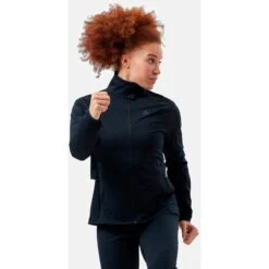 Odlo Women's Zeroweight Pro Warm Reflective Running Jacket 323111 - Black -Odlo odlo womens zeroweight pro warm reflective running jacket black 1 1328572
