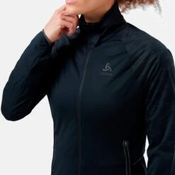 Odlo Women's Zeroweight Pro Warm Reflective Running Jacket 323111 - Black -Odlo odlo womens zeroweight pro warm reflective running jacket black 5 1328576